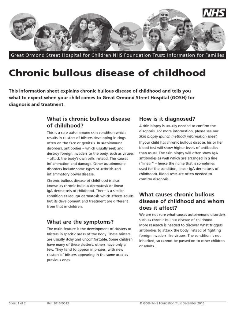 Chronic Bullous Disease F0597 A4 BW FINAL Dec18 | PDF | Autoimmune ...
