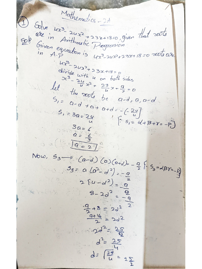 Maths 2a | PDF