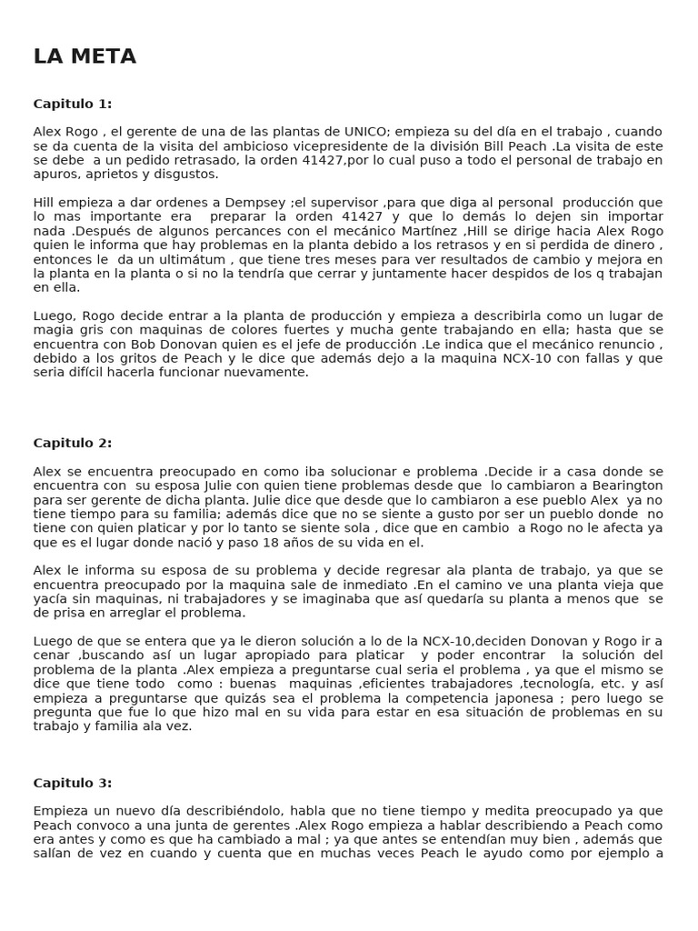 La Meta Libro | PDF | Tratamiento a base de calor | Mercado (economía)