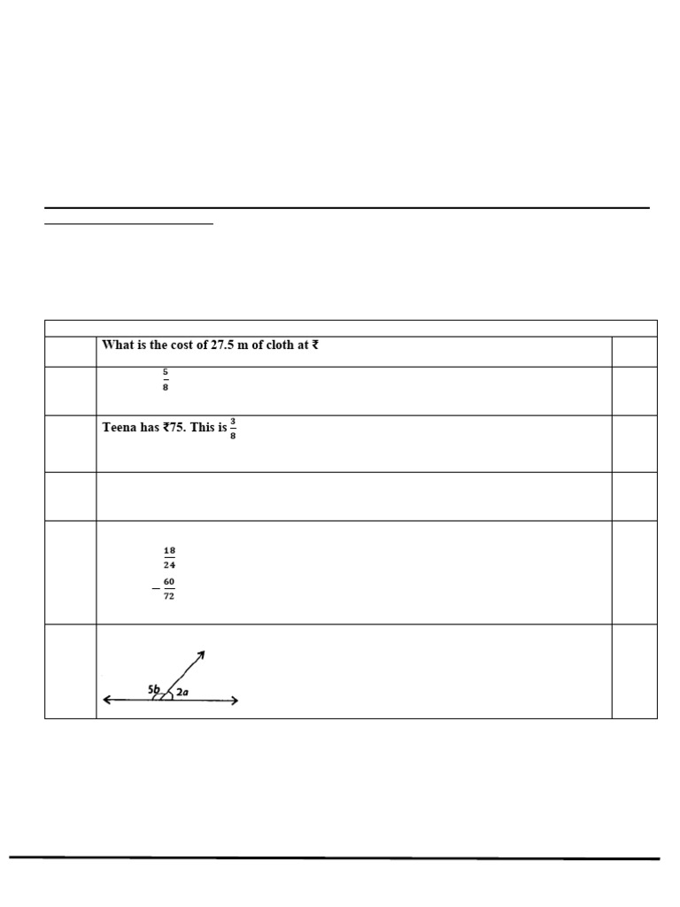 Mid Term Question Paper Format Subjective 1 | PDF | Mathematics