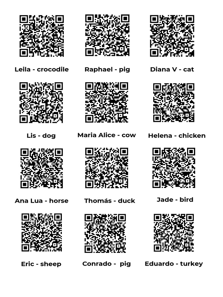 Animals Outlines - Mural J3 2026 QR CODE | PDF