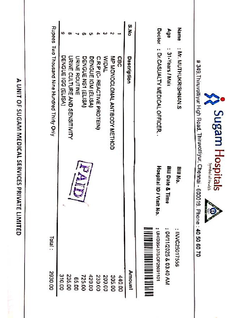 Sugam Bills | PDF