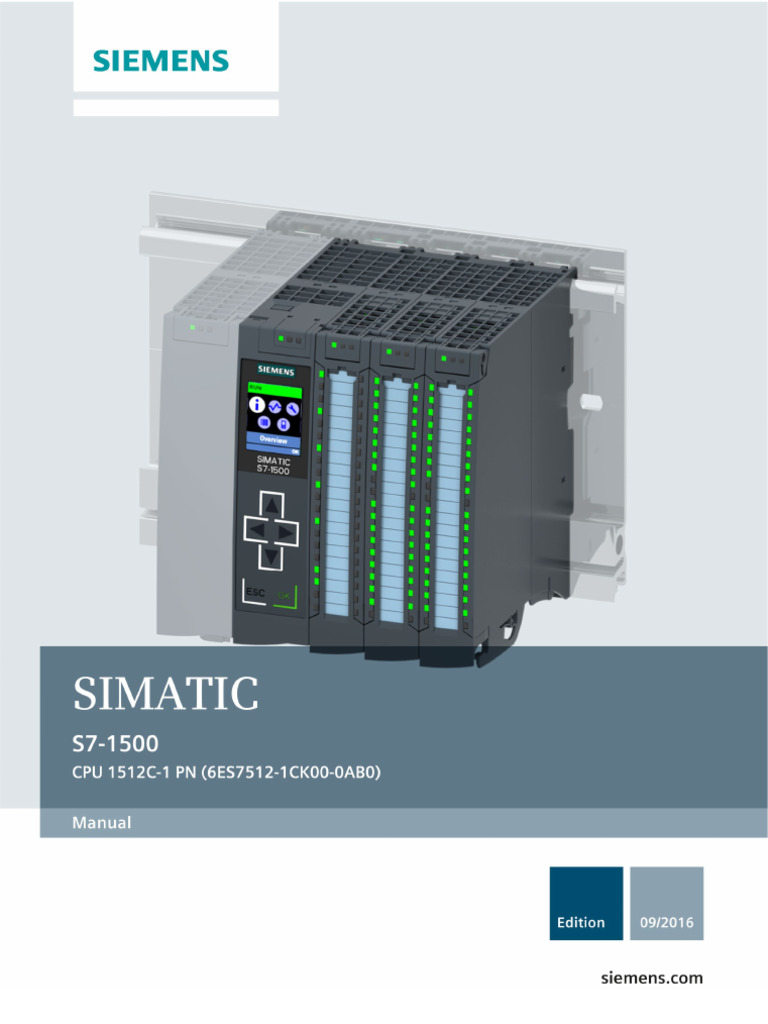 s71500 Cpu1512c 1 PN Manual en-US en-US | PDF | Input/Output | Central ...