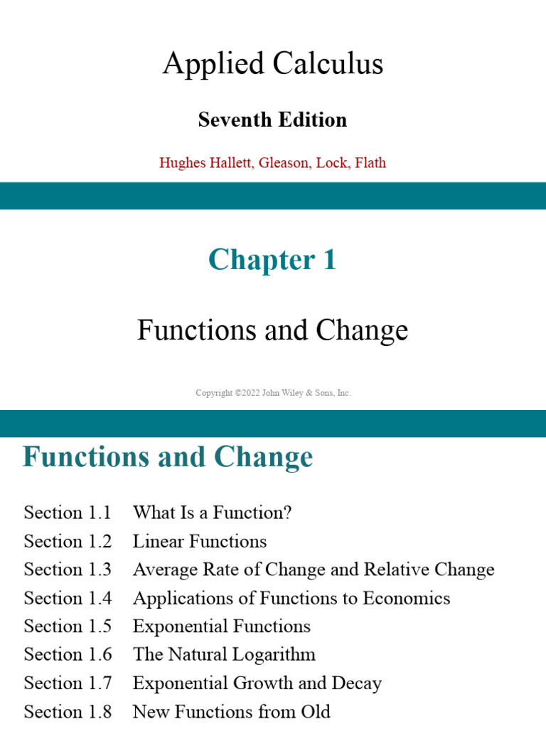 Applied7e Lecture Notes Ch01 | PDF | Function (Mathematics ...