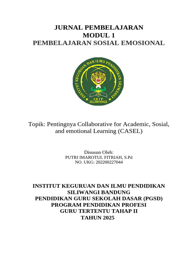 Modul 1 Jurnal Pembelajaran | PDF
