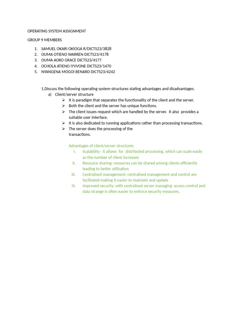 Os. Assignment | PDF