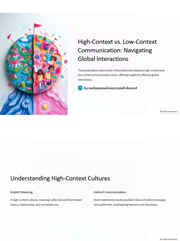 High-Context vs. Low-Context Communication | PDF | Communication ...