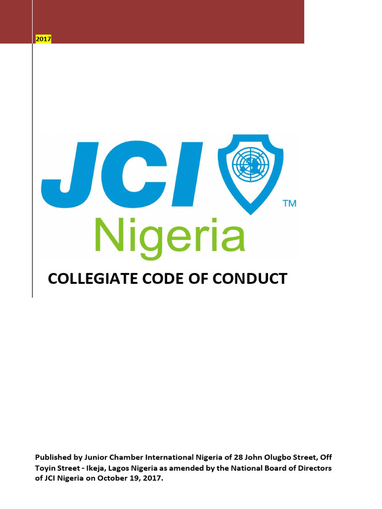 JCI Nigeria Collegiate Code of Conduct | PDF | United Nations General ...