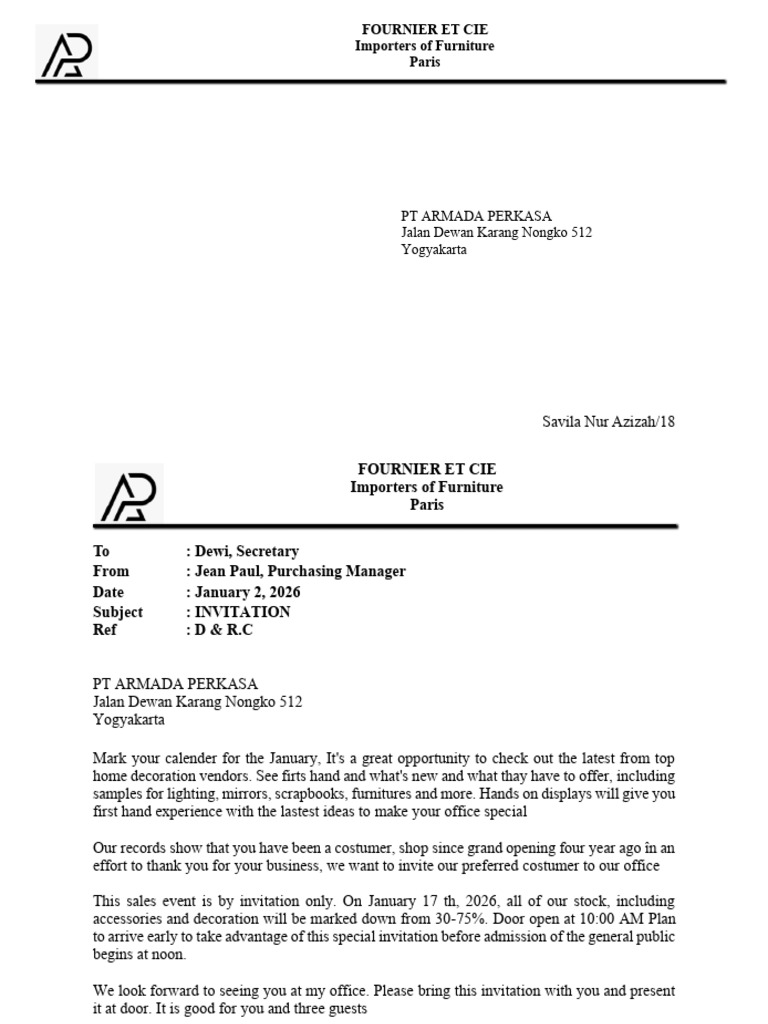 Invitation Letter | PDF