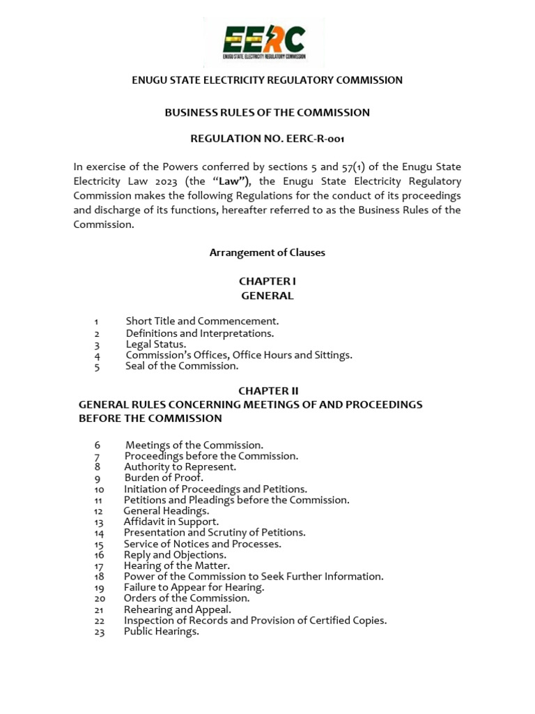 EERC Business Rules Final | PDF | Arbitral Tribunal | Affidavit
