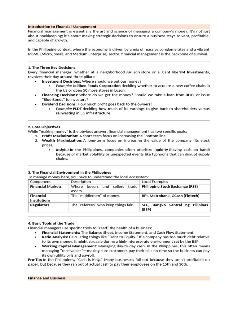 Chapter 1 - Introduction To Financial Management | PDF | Investing | Stocks