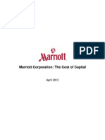 Marriott Corporation Cost of Capital Case Analysis