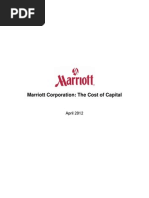 Marriott Corporation Cost of Capital Case Analysis