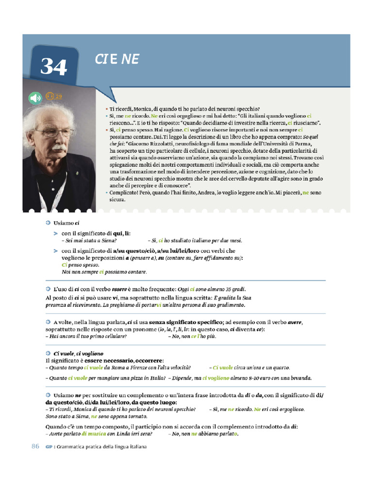 Ci e Ne e Pronomi Combinati | PDF