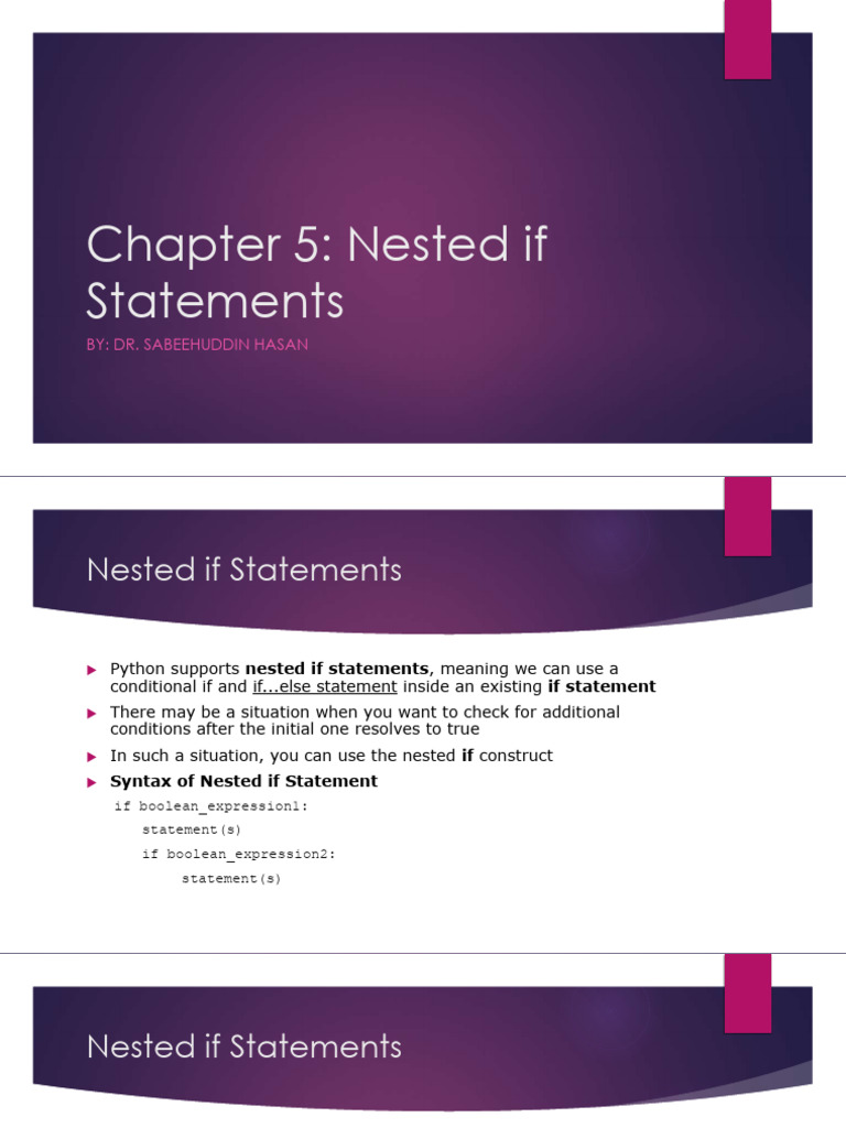 Nested if Statements | PDF