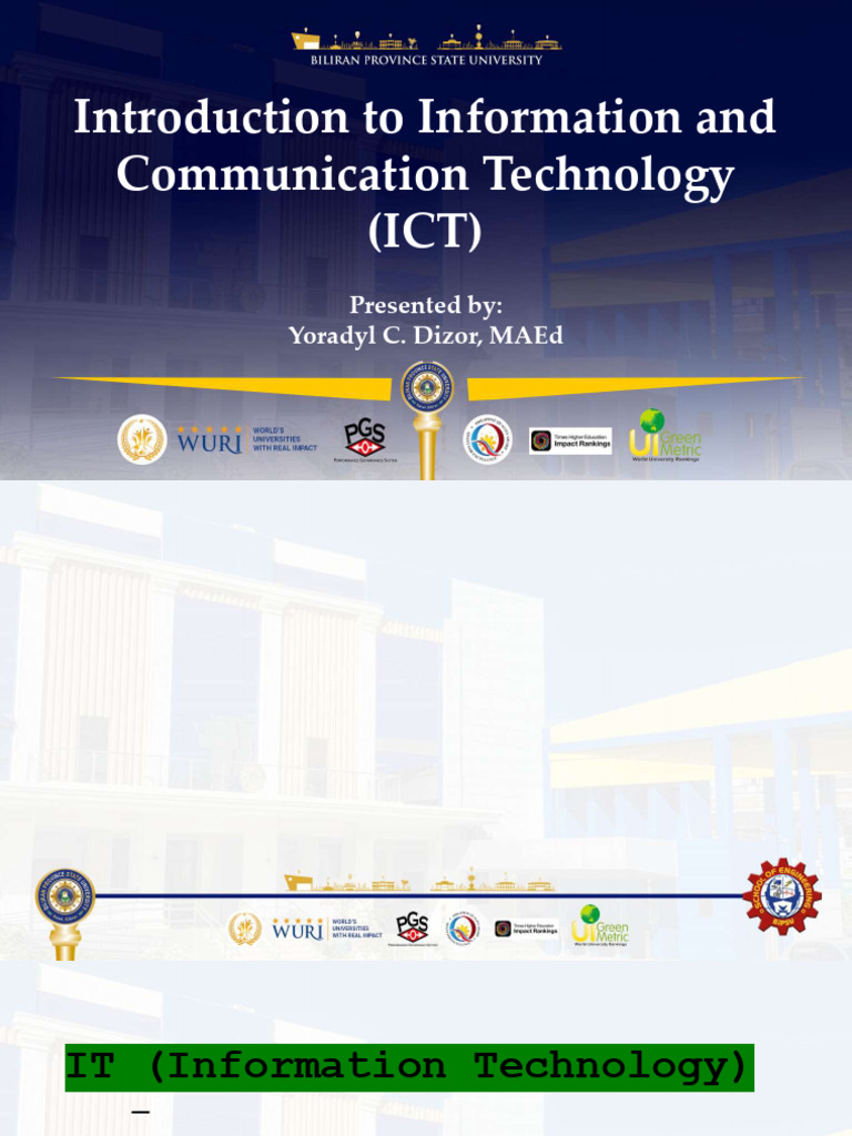 Module 1 Introduction To ICT | PDF | Educational Technology | Communication