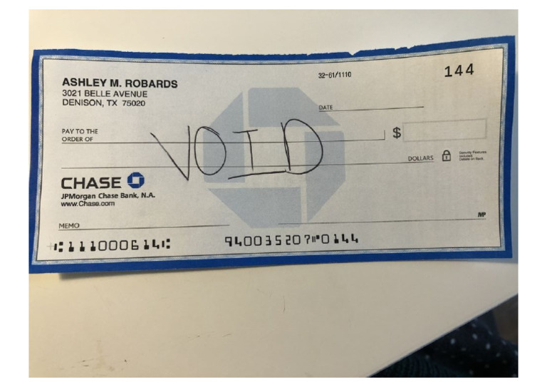 Void Check | PDF