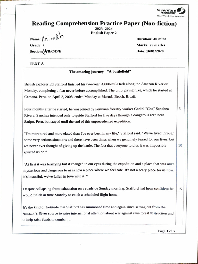 E2 Revision Paper | PDF