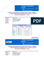 Odisha Examination Results