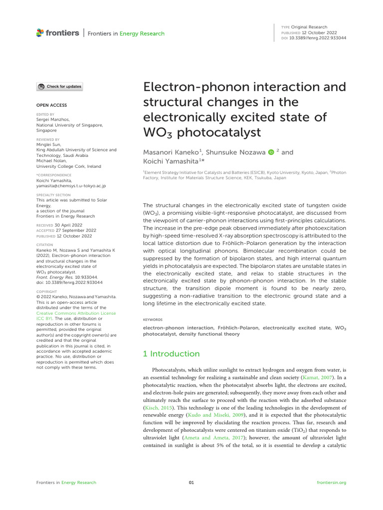 Electron-phonon Interaction and Structural Changes | PDF | Band Gap ...