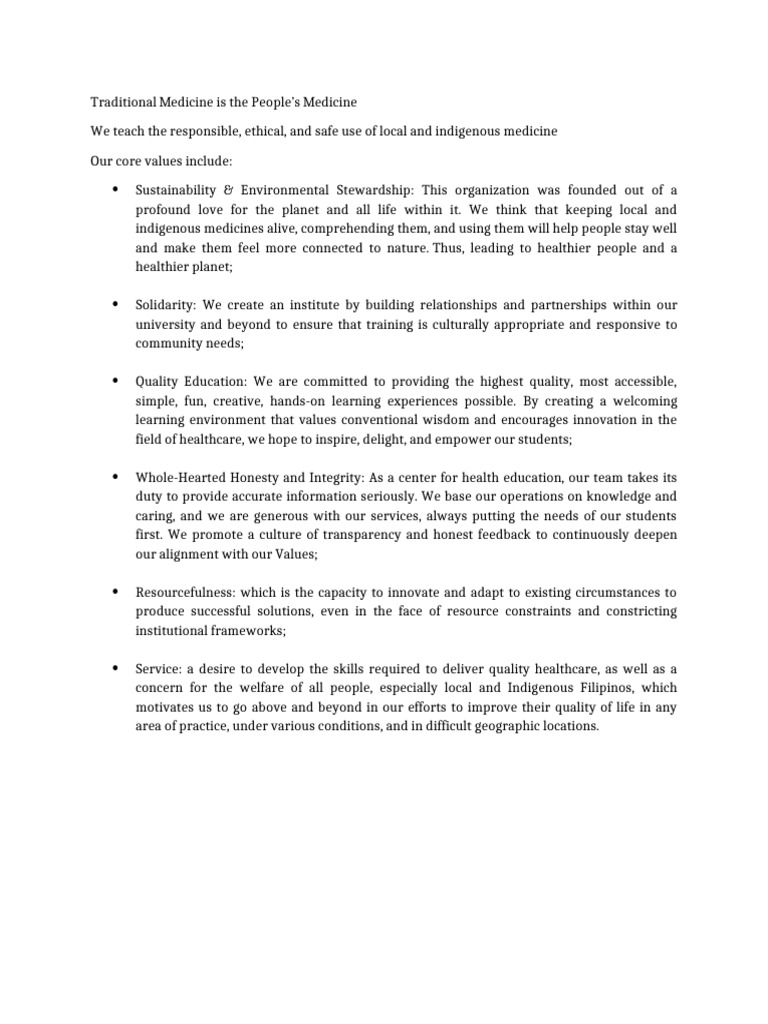 Core Values | PDF