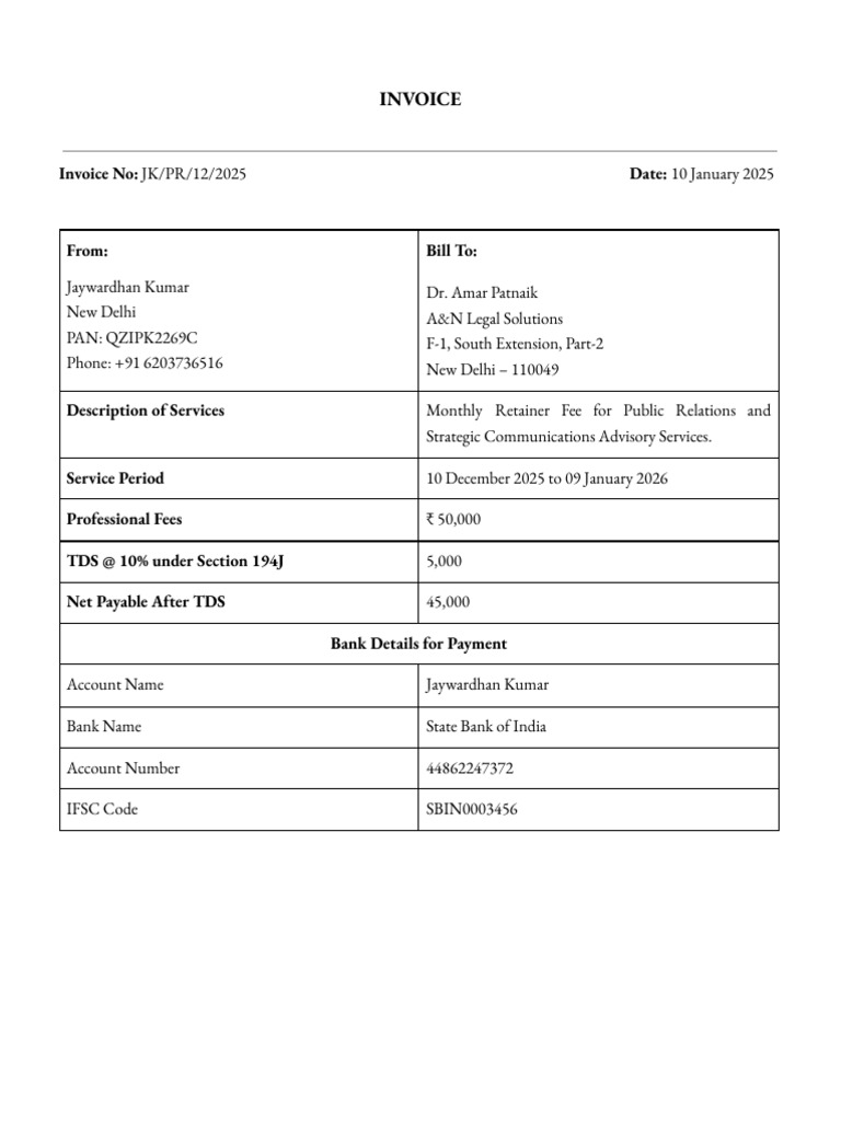 Invoice AP 122025 | PDF