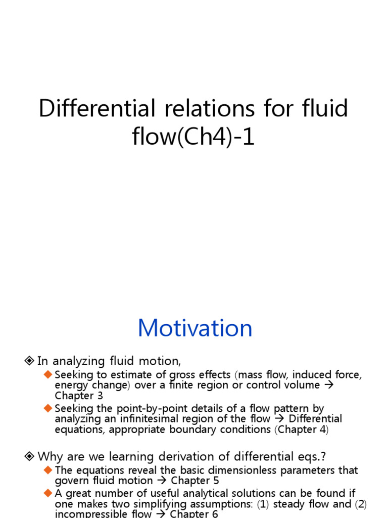 FM13 Differential Relations1 | PDF | Fluid Dynamics | Soft Matter