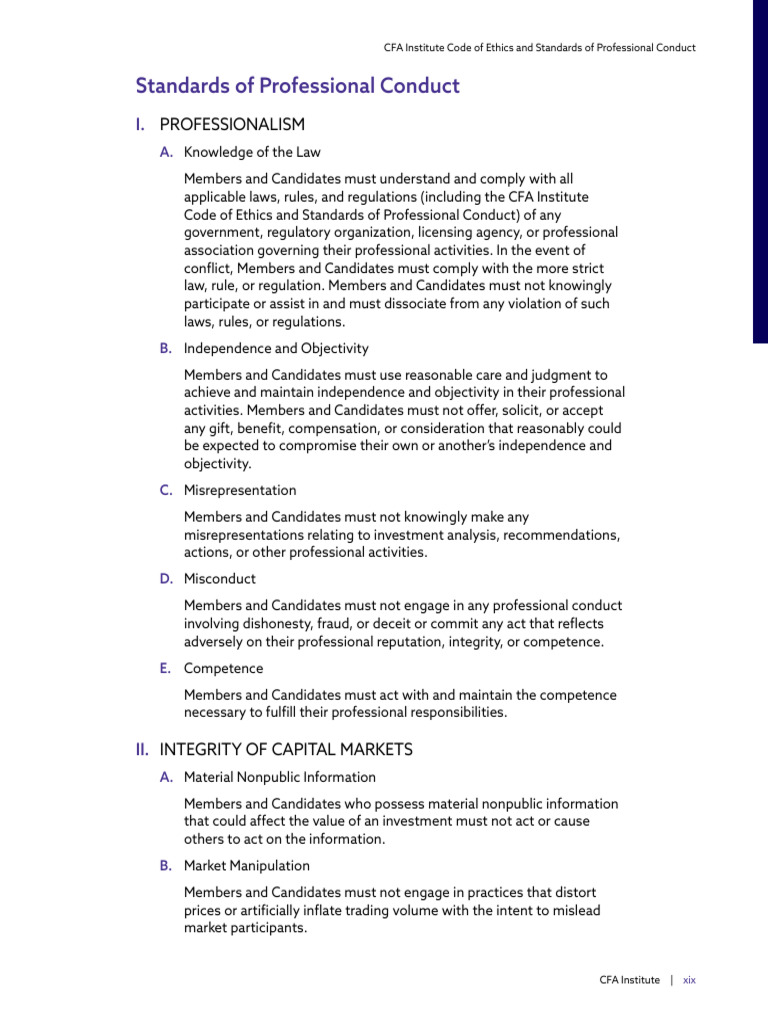 Standards Practice Handbook 12th Edition | PDF | Conflict Of Interest ...