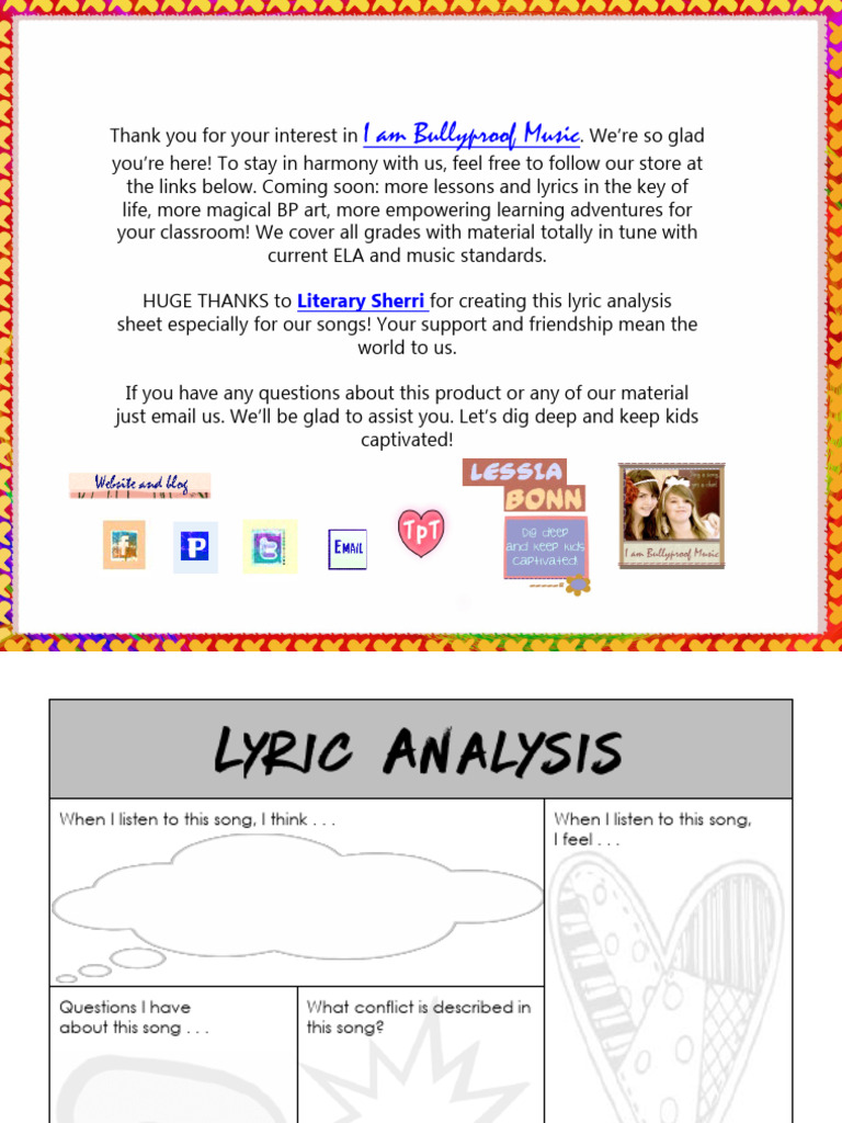 LyricAnalysisanysong 1 | PDF