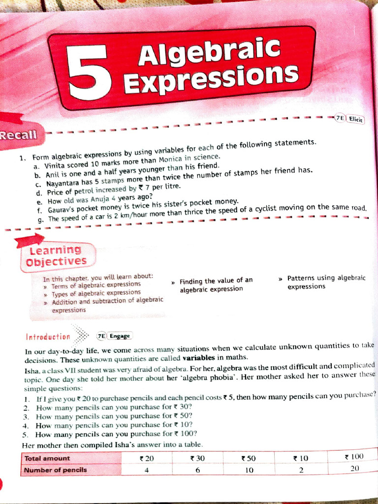Algebraic Expressions | PDF