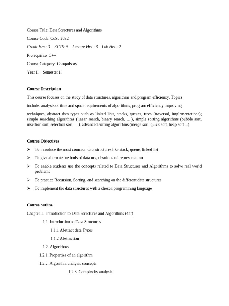 Data Structures and Algorithms | PDF | Computer Programming | Algorithms