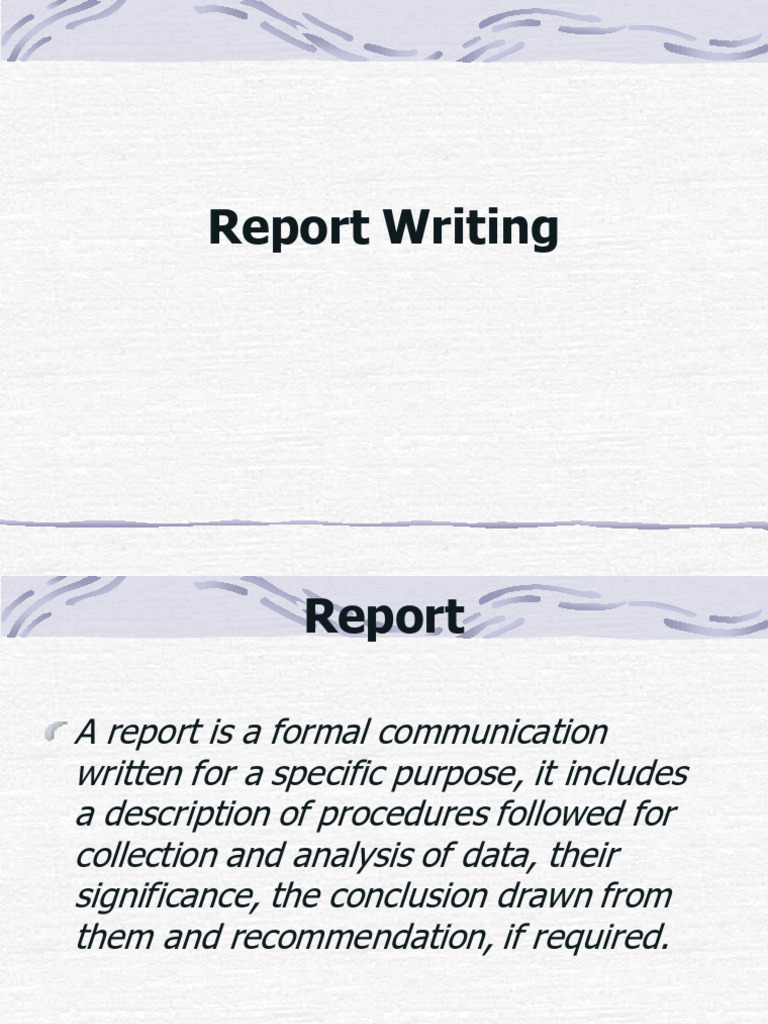 9.Report Writing | PDF