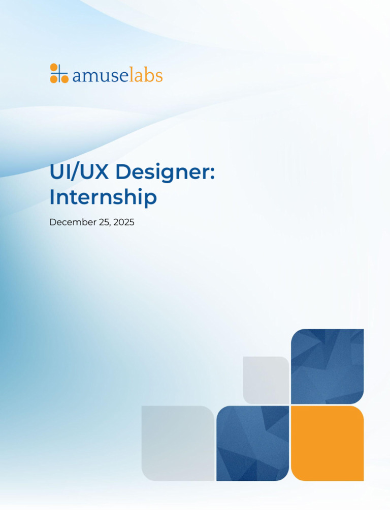 Amuse Labs UIUX Designer Internship | PDF | Design | Information Technology