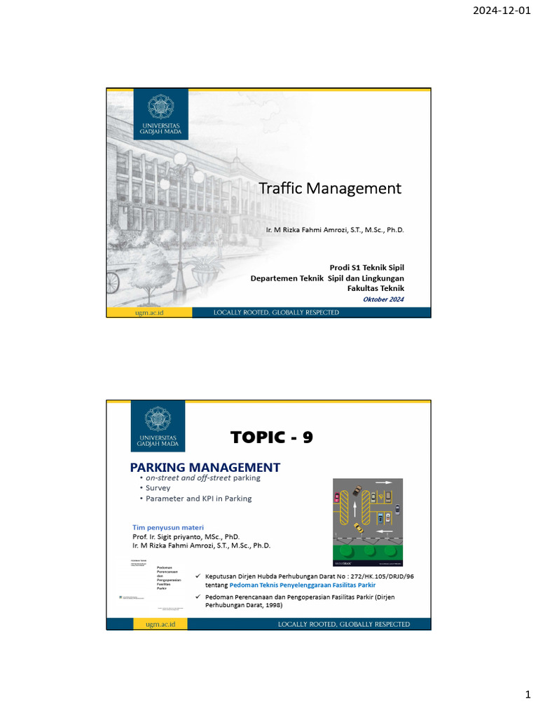 2024 Traffic Management - week 9 - parking management | PDF | Parking ...