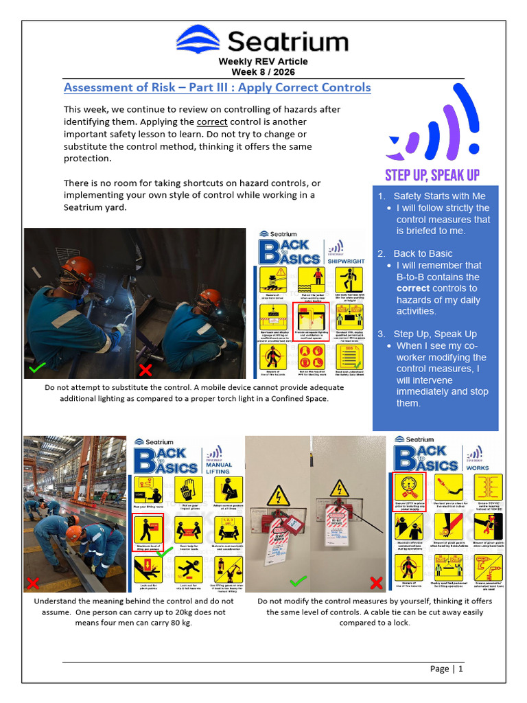 Seatrium HSE Weekly REV - 2026 Week 08 Understanding Hazards & Risk ...