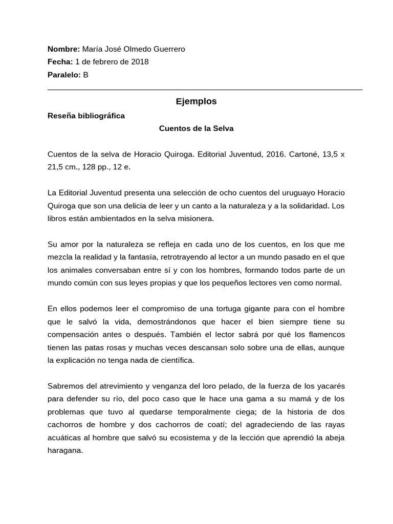 Ejemplos Reseña | PDF