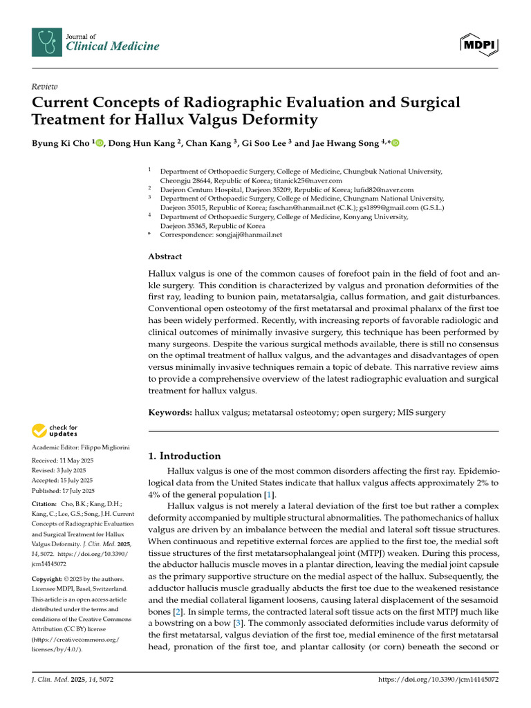 Current Concepts of Radiographic Evaluation and Surgical Treatment For ...