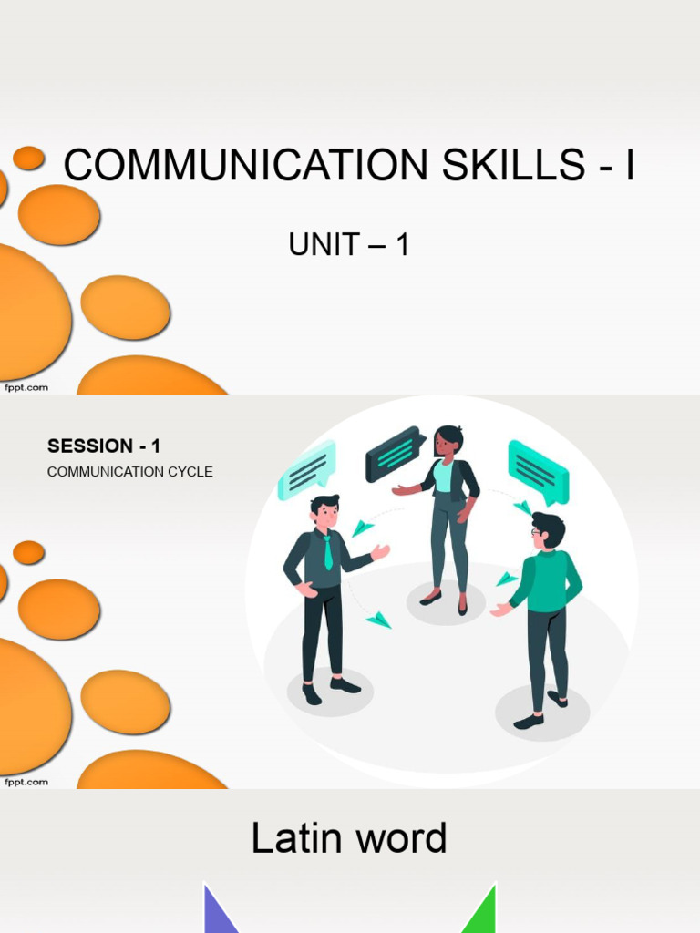 NOTES -Communication Skills - I | PDF | Nonverbal Communication ...