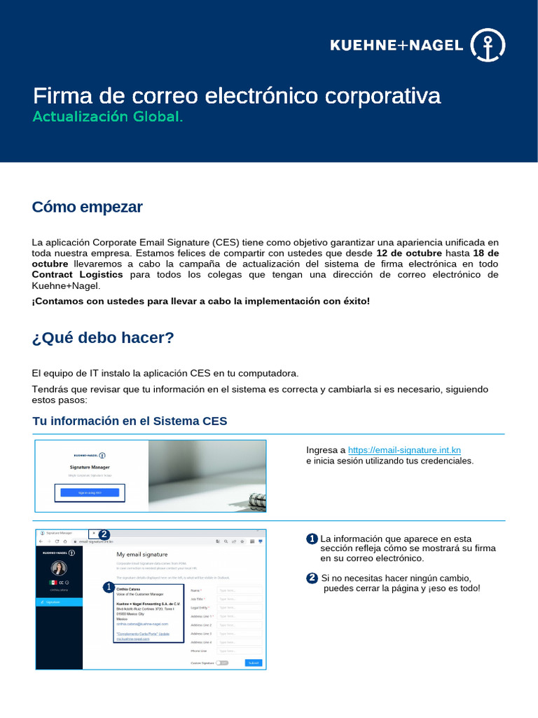 Announcement Local - Signature Instructions_ES_ Oct 2023 | PDF ...