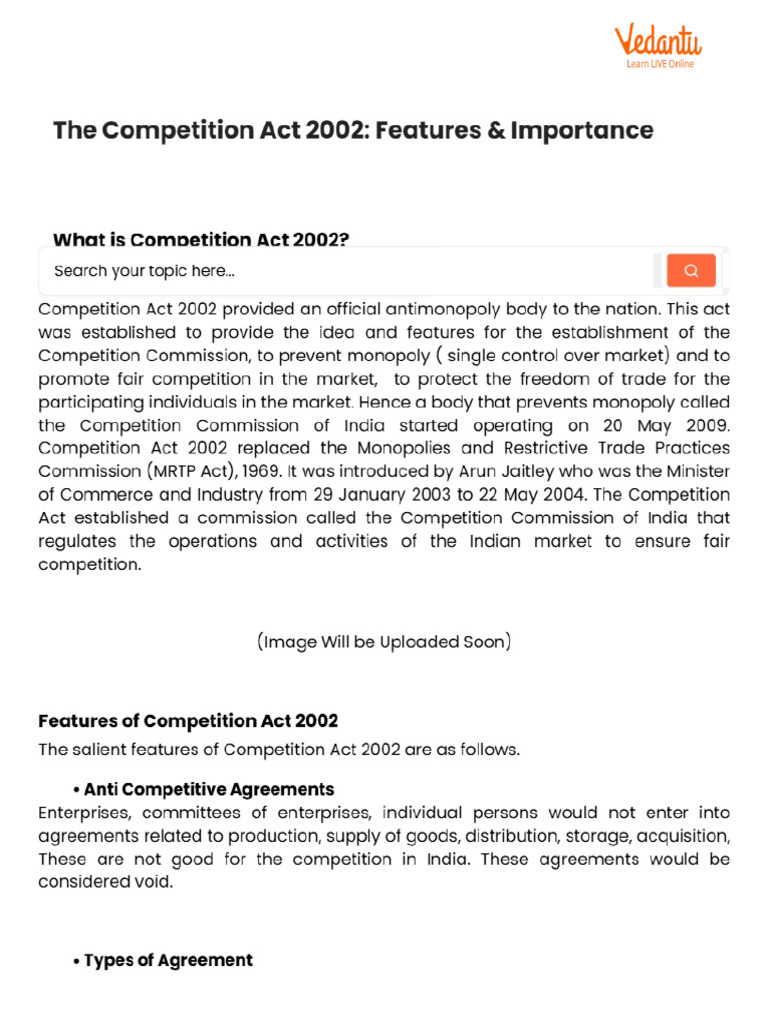 The Competition Act 2002_ Features & Importance | PDF