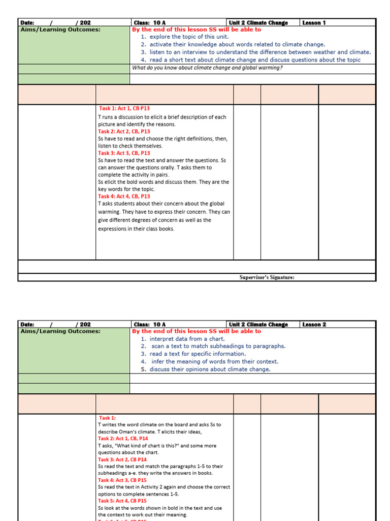 10 A Unit 2 Climate Change | PDF | Learning | Cognition