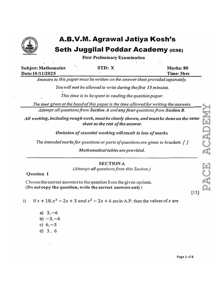 Maths Prelims 18 25_26 | PDF