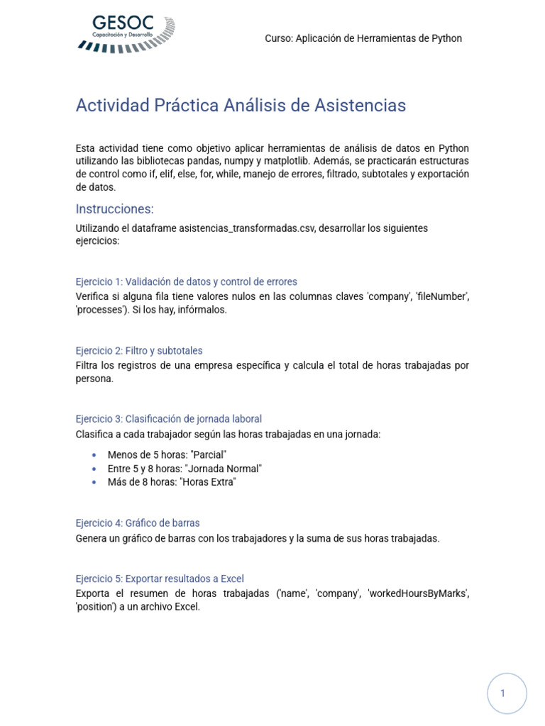 Actividad 1 Clase 8 | PDF | Python (lenguaje de programación ...