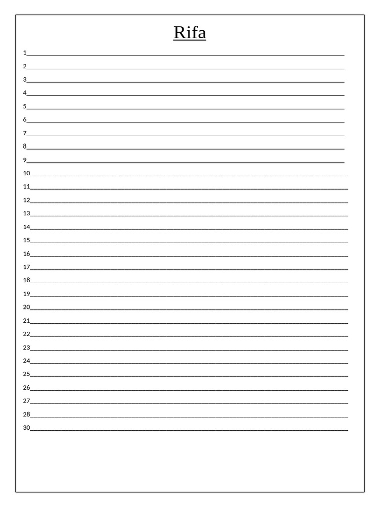 Rifa - Lista | PDF