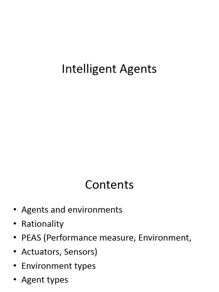 Intelligent Agents | PDF