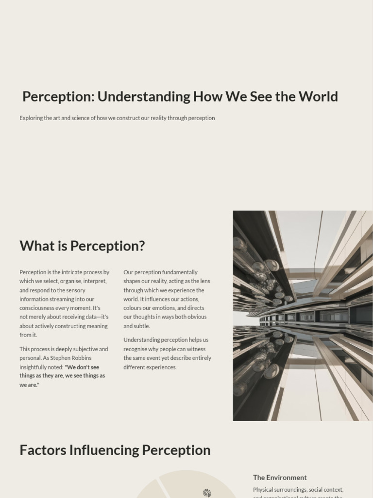 Perception Understanding How We See the World (1) | PDF | Perception ...