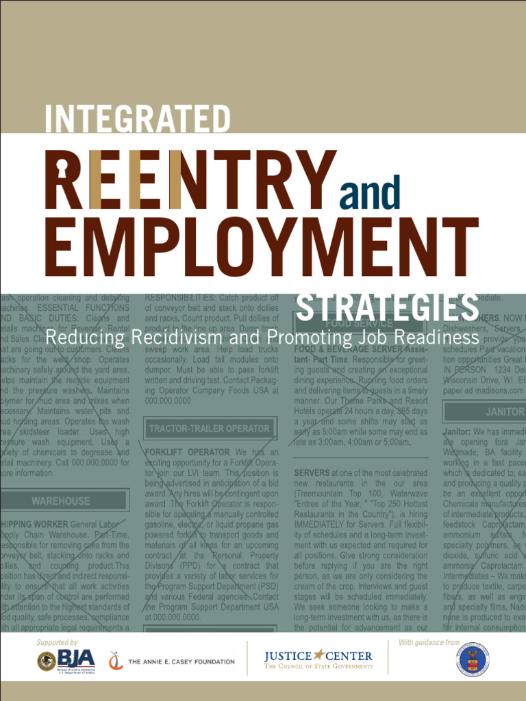 Final - Reentry and Employment - PP | PDF | Recidivism | Prison