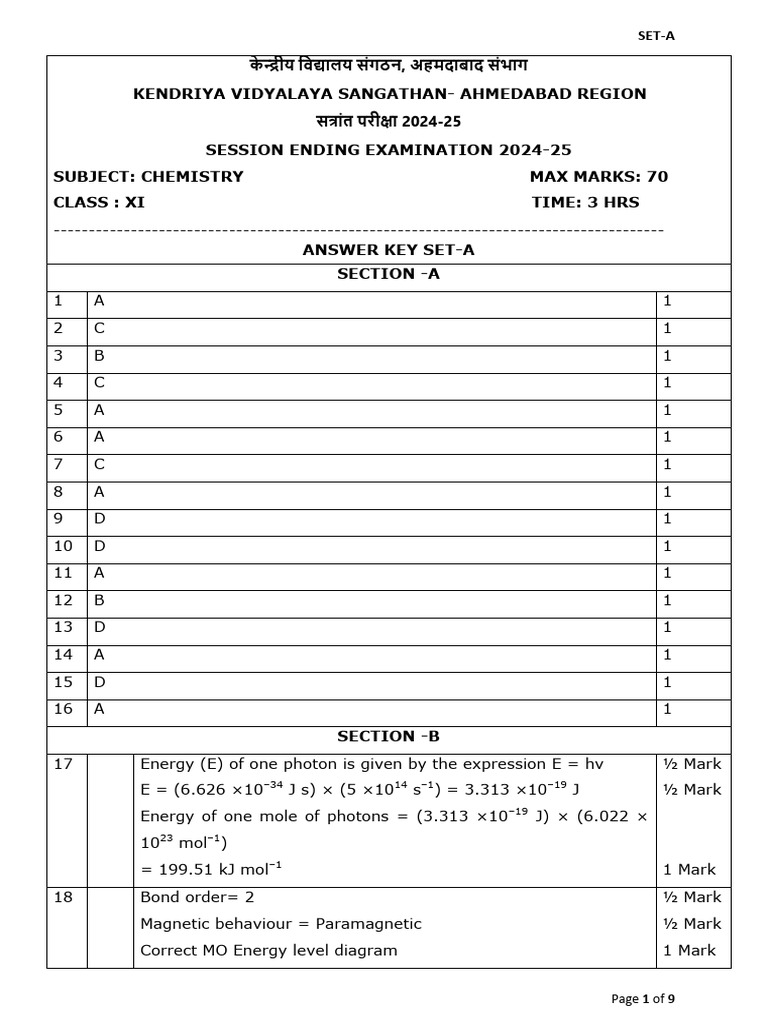 Ms Xi Chemistry See 2024 25 Set 1 | PDF