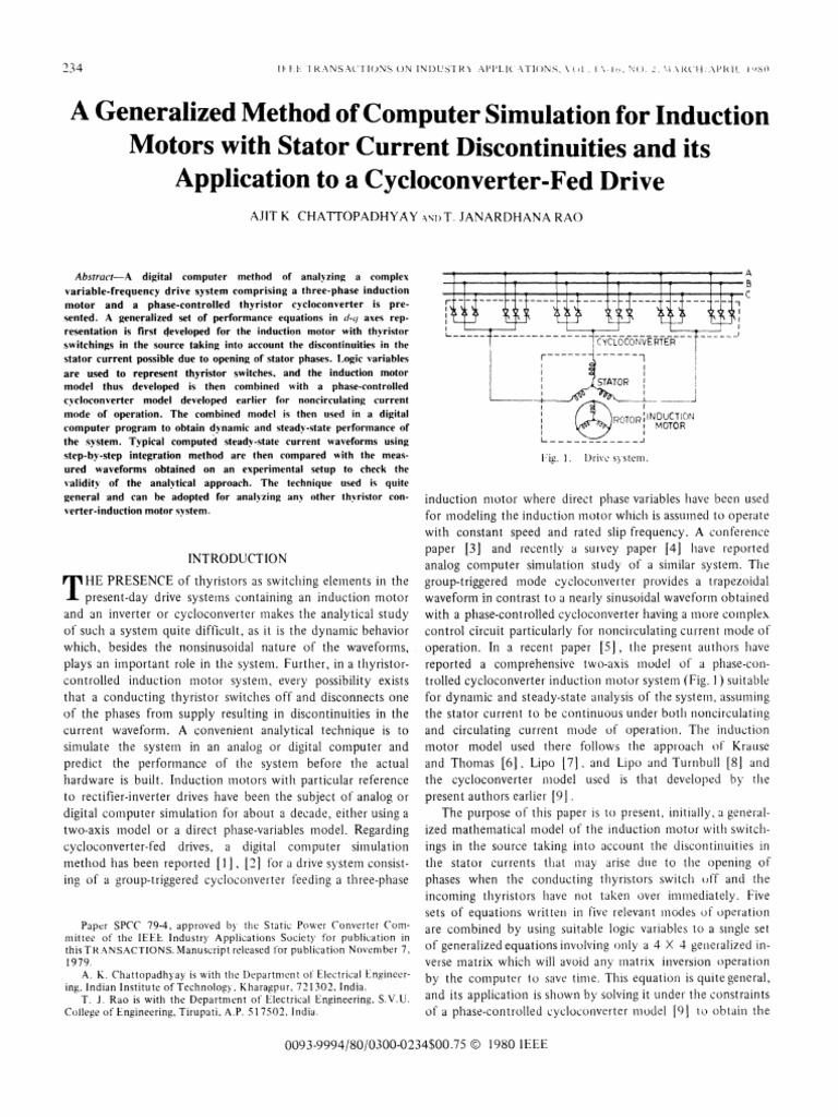 A Generalized Application: Motors Current Cycloconverter-Fed | PDF ...