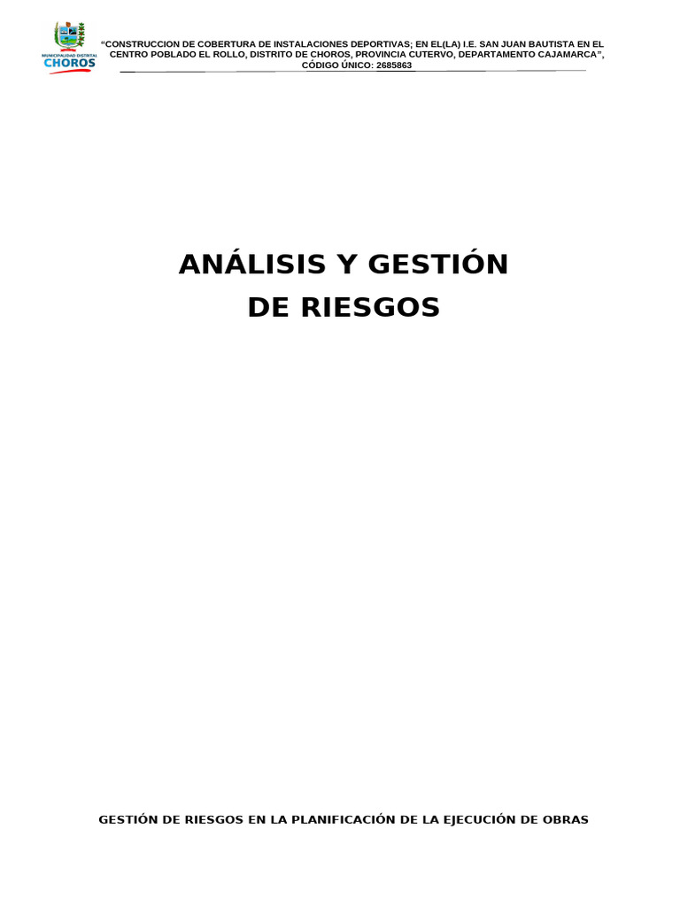 00.00 Analisis de Riesgos | PDF